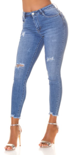 Koucla Sexy Highwaist Push Up Skinny Jeans Used Look Sonderangebote