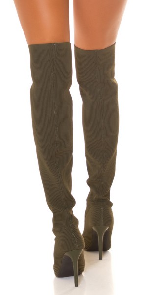 Koucla Sexy Musthave Overknee Stiefel gerippt Letzte 3 Tage