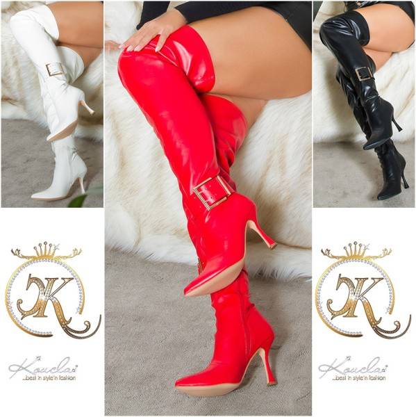 Koucla Sexy Overknees mit Schnalle Bis zu 50% Rabatt