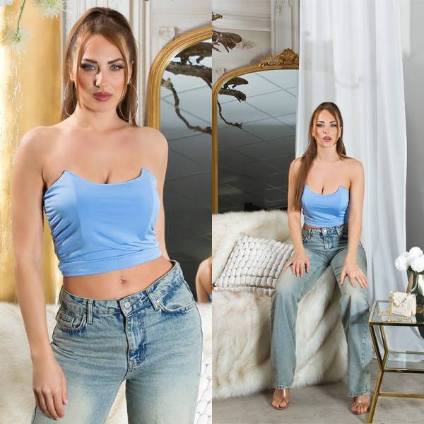 Koucla Sexy Bandeau crop top Corsage Look Blitzverkäufe