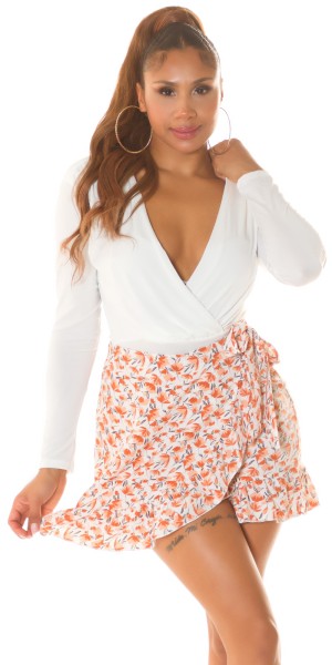 Koucla Sexy Highwaist Skorts mit Blumenprint Fabrik Onlineshop