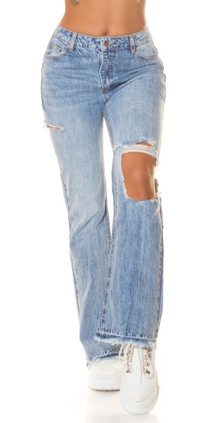 Koucla Sexy Bootcut Highwaist Jeans mit Cut-outs Sonderangebot