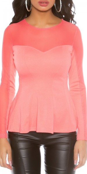 Koucla Sexy Koucla PartyShirt transparent mit Schösschen Exklusivangebot