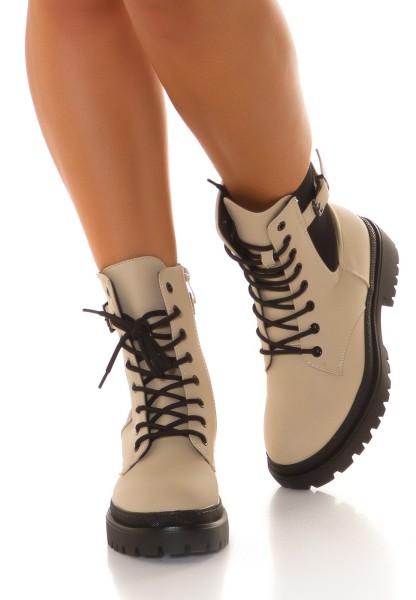 Koucla Trendy Stiefeletten zum Schnüren Vatertagsangebot