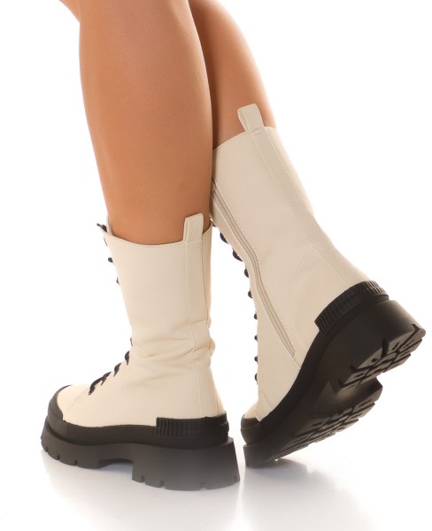 Koucla Trendy Schnür Stiefeletten Lagerräumung