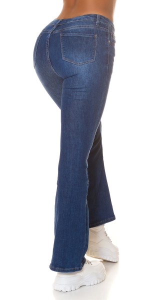 Koucla Sexy Highwaist Wide Leg Jeans im Used Look Osterangebot