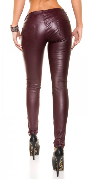 Koucla Sexy Lederlook Hose mit Zip Taschen Wochenangebot