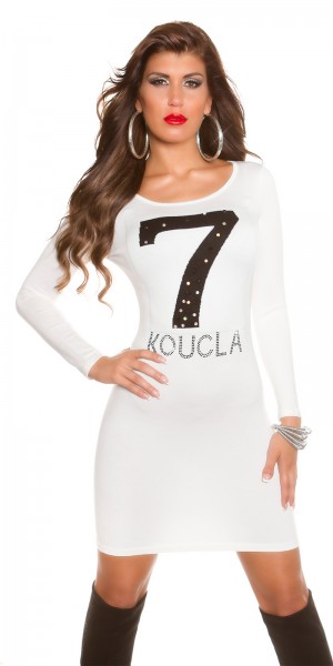 Koucla Trendy Koucla Feinstrick-Kleid mit Strasssteinen Letzte 3 Tage