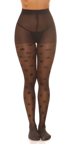 Koucla Sexy Strumpfhose mit Print "Star" Kostenloser Versand
