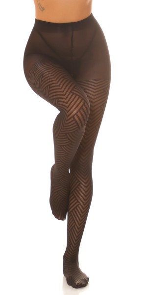 Koucla Sexy Strumpfhose mit geometrischem Muster Limitierter Zeitrabatt