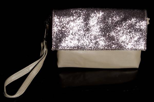 Koucla Glamour Clutch mit Kette und Pailletten Online Shopping