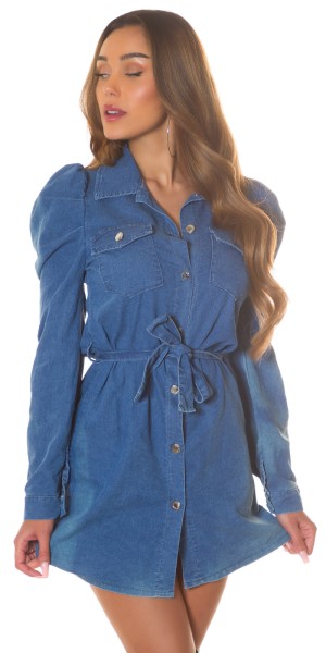 Koucla Sexy Sommer Jeanskleid mit Gürtel Top Angebot