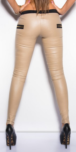 Koucla Sexy KouCla Lederlook-Treggings mit Zips Schlussverkauf