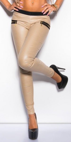 Koucla Sexy KouCla Lederlook-Treggings mit Zips Schlussverkauf