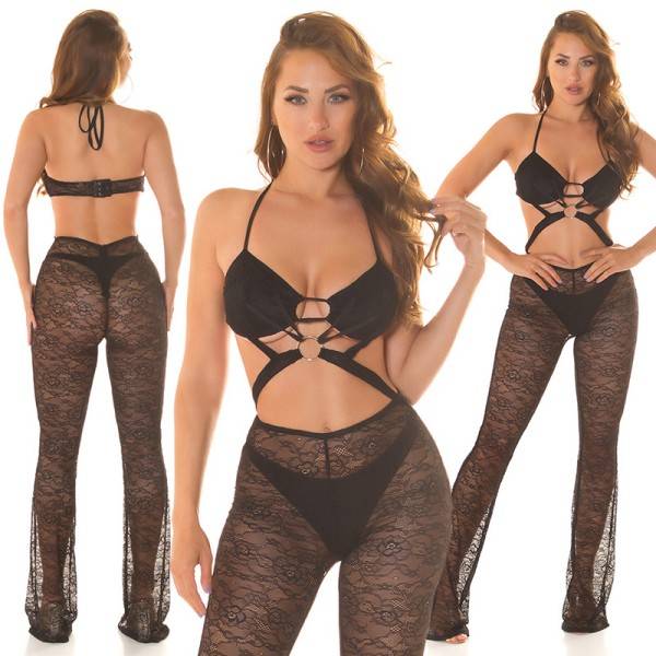 Koucla Sexy Koucla Spitzen Overall mit Cut Outs Blitzangebot