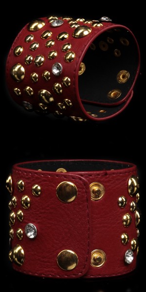 Koucla Sexy Armband mit Nieten und Strass Speichern exportieren
