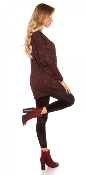 Koucla Sexy Blockabsatz-Stiefelette mit Strass Heißer Verkauf