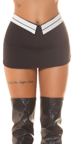Koucla Sexy Skorts mit umgeklapptem Bund & Streifendetail Letzte 3 Tage