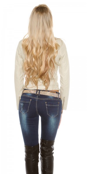 Koucla Sexy KouCla Bikerlook Jacke mit Steppung 50% Rabatt mit kostenlosem Versand