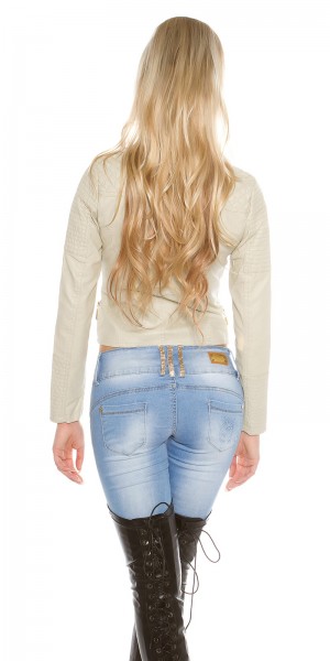 Koucla Sexy KouCla Bikerlook Jacke asym. Zip Clearance-Verkauf