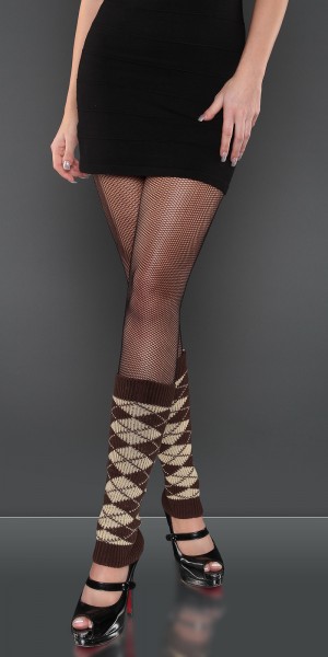 Koucla Sexy Beinstulpen mit Argyle-Muster Schlussverkauf
