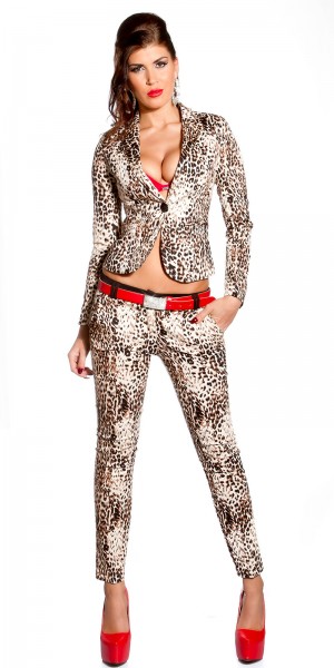 Koucla Sexy KouCla Blazer tailliert in Leo Print Jubiläumsangebot