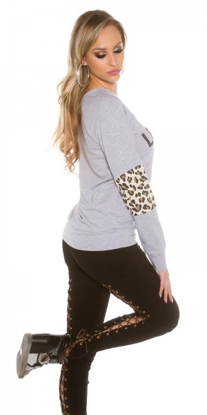 Koucla Trendy KouCla Pullover "Leopard" Top Angebot