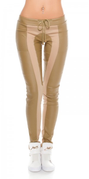 Koucla Trendy KouCla Joggers in Lederlook & Stoff applik Fabrikladen