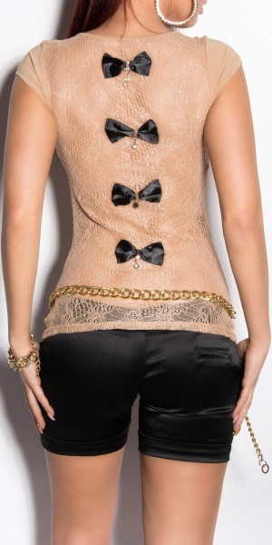 Koucla Sexy KouCla Shirt rückenfrei mit Schleifen Fabrikpreis