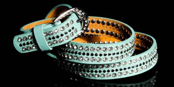 Koucla Sexy Hüftgürtel mit Strass und Nieten Große Rabatte