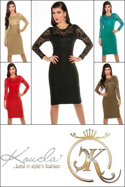 Koucla Sexxy KouCla Pencilkleid mit Spitze Kostenlose Rückgabe