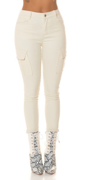 Koucla Sexy Musthave Highwaist Skinny Jeans im Cargo Look Riesige Rabatte
