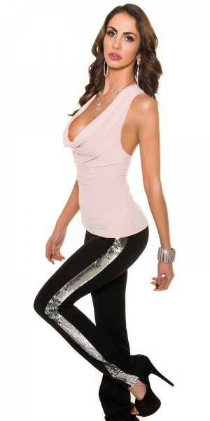 Koucla Sexy Koucla Party-Necktop mit Wasserfallausschnitt Limitierter Zeitrabatt