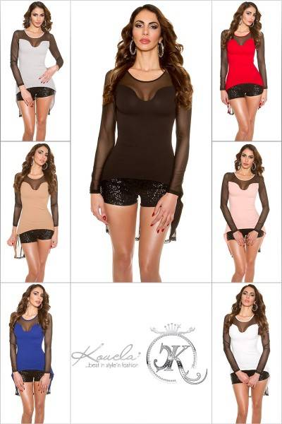 Koucla Sexy KouCla VoKuHiLa Shirt mit Netzeinsatz Preisnachlass