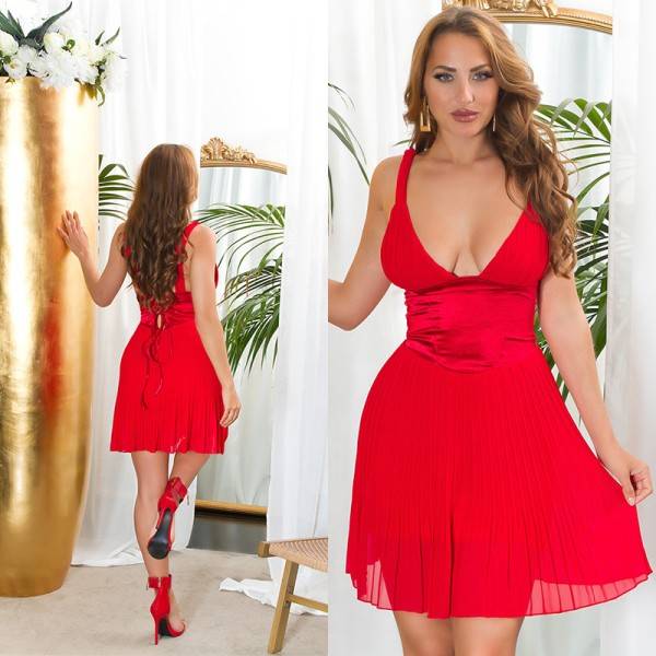Koucla Sexy Koucla Musthave Minikleid im Plissee Stil Begrenzte Freigabe