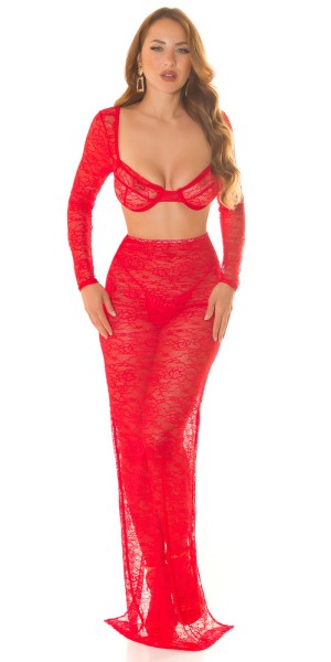 Koucla Sexy Koucla Highwaist Maxirock aus Spitze Bis zu 65% Rabatt