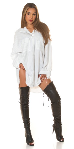 Koucla Sexy Koucla oversize Hemdkleid mit Nadelstreifen Nur noch ein Tag übrig