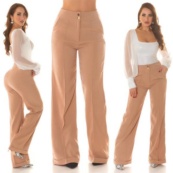 Koucla Sexy Koucla Highwaist Stoffhose mit weitem Bein Kostenloser Versand international