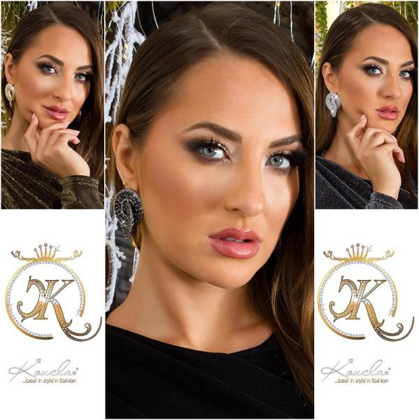 Koucla Sexy Statement Glitzer Ohrringe Im Verkauf