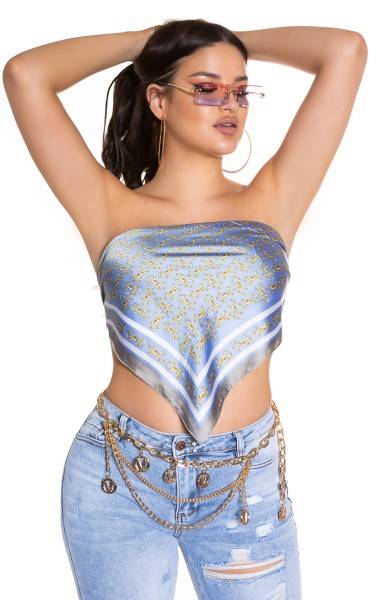 Koucla Sexy luxury BandanaTuch/Top mit Kettenmuster Angebote