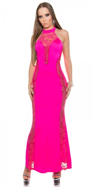 Koucla Sexy Neck-Kleid mit Spitzenstoff und geschnürt Exklusivangebot