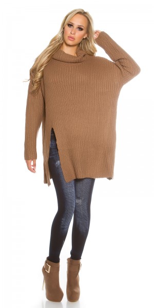 Koucla Trendy KouCla Oversize Rollkragen Strickpullover Weihnachtsangebot