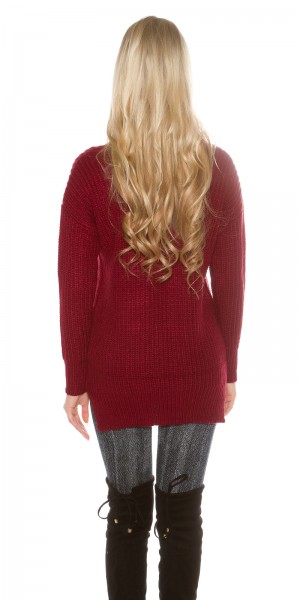 Koucla Sexy KouCla Grobstrick Rollkragen Pulli mit Tasche Osterangebot