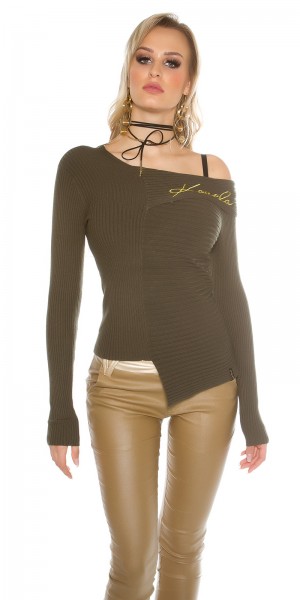 Koucla Sexy KouCLa Ripp Pulli asymmetrisch Valentinstagsangebot