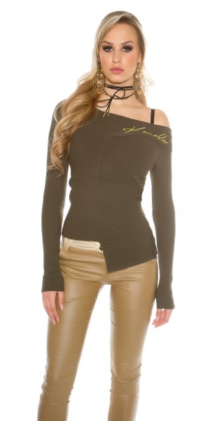 Koucla Sexy KouCLa Ripp Pulli asymmetrisch Valentinstagsangebot
