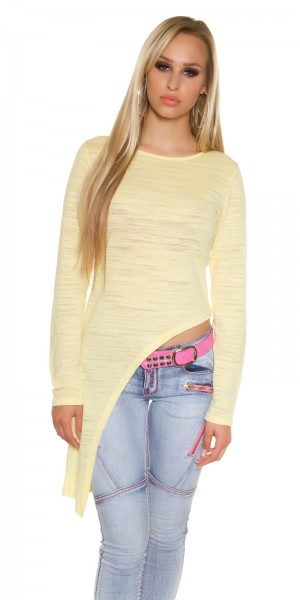 Koucla Trendy KouCla Langarmshirt asymmetrisch Heißer Verkauf