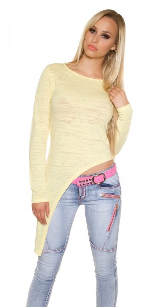 Koucla Trendy KouCla Langarmshirt asymmetrisch Heißer Verkauf