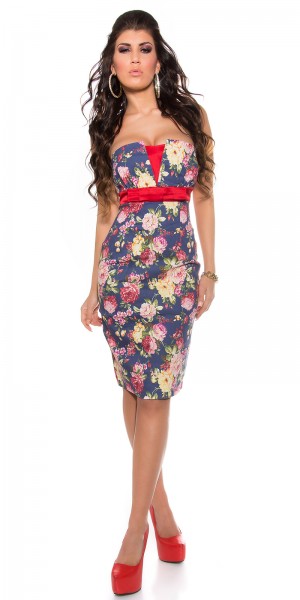 Koucla Sexy KouCla Etuikleid mit Flowerprint Tiefpreis