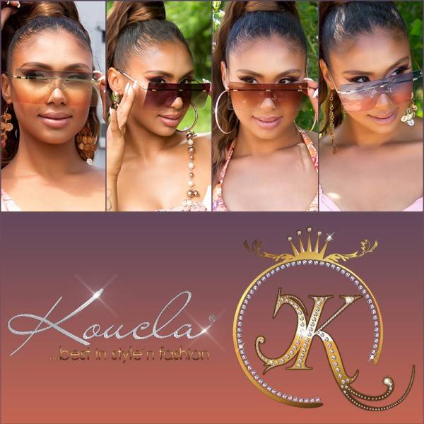 Koucla Sexy Eckige Randlose Sonnenbrille Auslauf