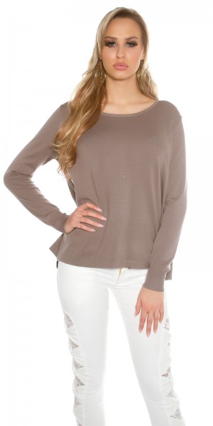 Koucla Trendy KouCla 2in1 Polka Dot Chiffon Pullover Neueste Mode